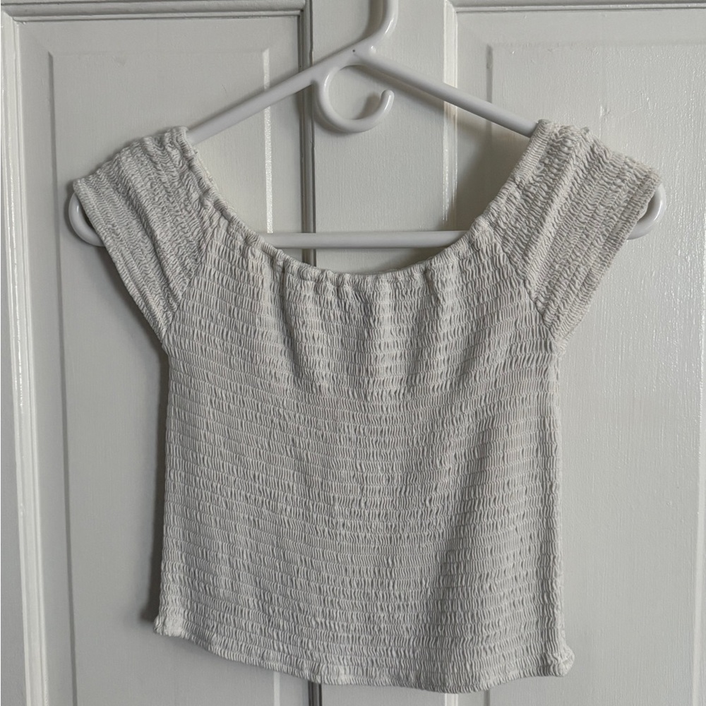 Brandy Melville Smocked off the shoulder Top